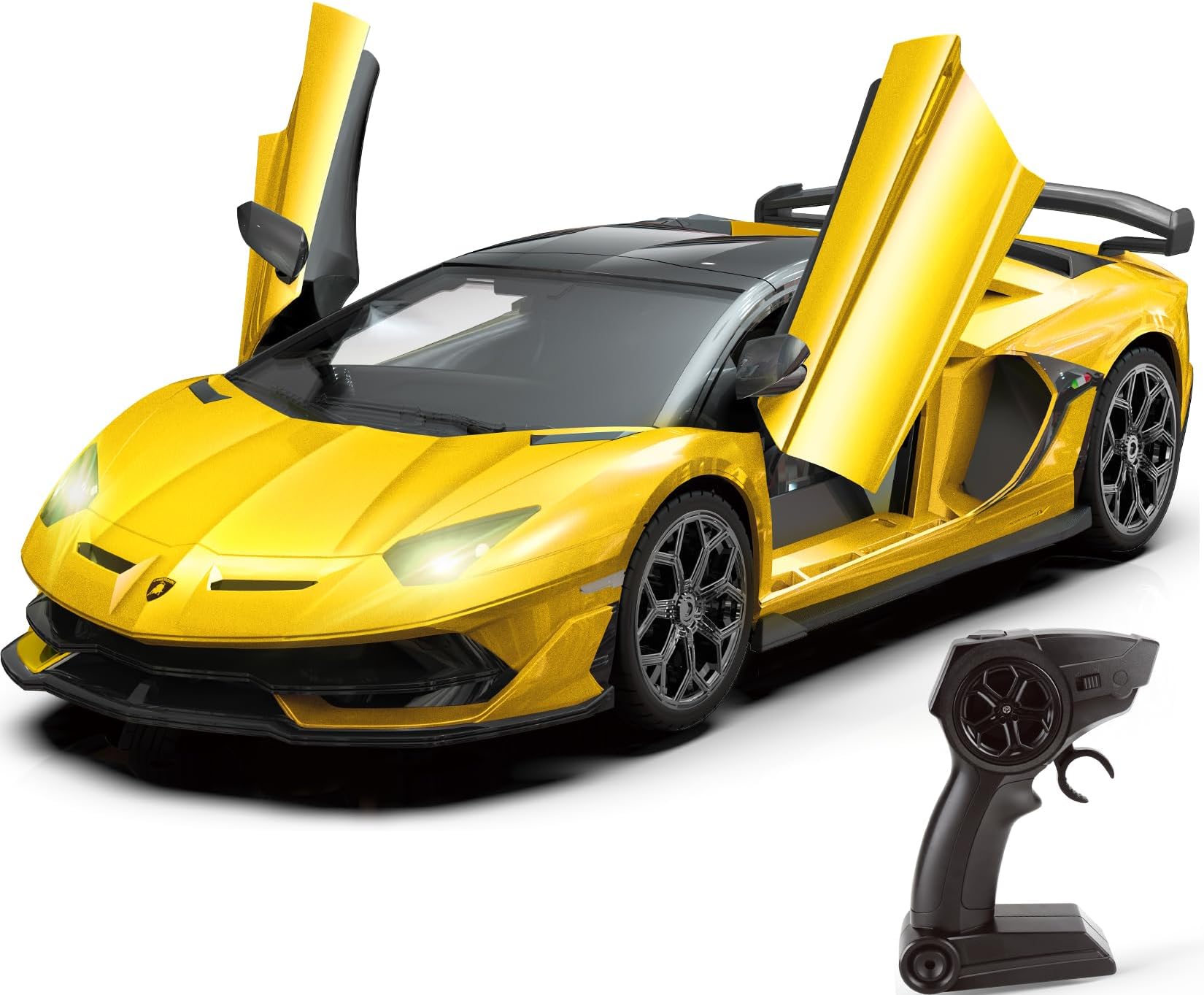 AEROQUEST 1:14 Lamborghini Remote Control Car | Officially Licensed, Adjustable speed,Birthday Gift,Scissor Doors,Metallic Paint,Lambo RC Car ,Model,Metallic paint