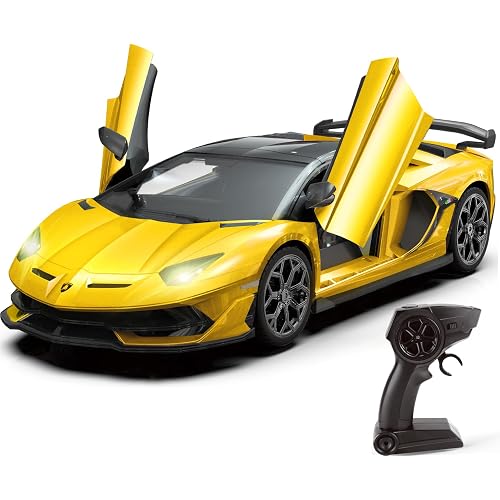 AEROQUEST 1:14 Lamborghini Remote Control Car | Officially Licensed, Adjustable speed,Birthday Gift,Scissor Doors,Metallic Paint,Lambo RC Car ,Model,Metallic paint