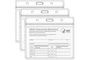 4x3 Card Name Tag Horizontal Clear Acrylic Badge Plastic Card Protector Holder...