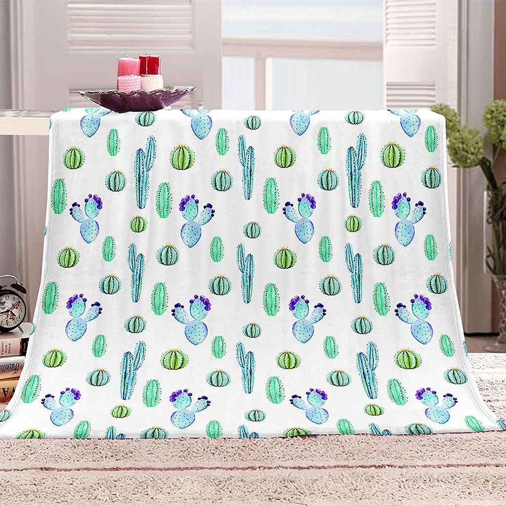 Couverture flanelle cactus pour des soirées cocooning cosy