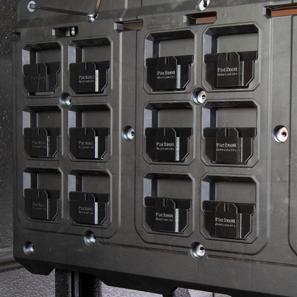 Packout Wall Bin Holder for Milwaukee Packout Bins - 6 Pack (Bins Not Included)