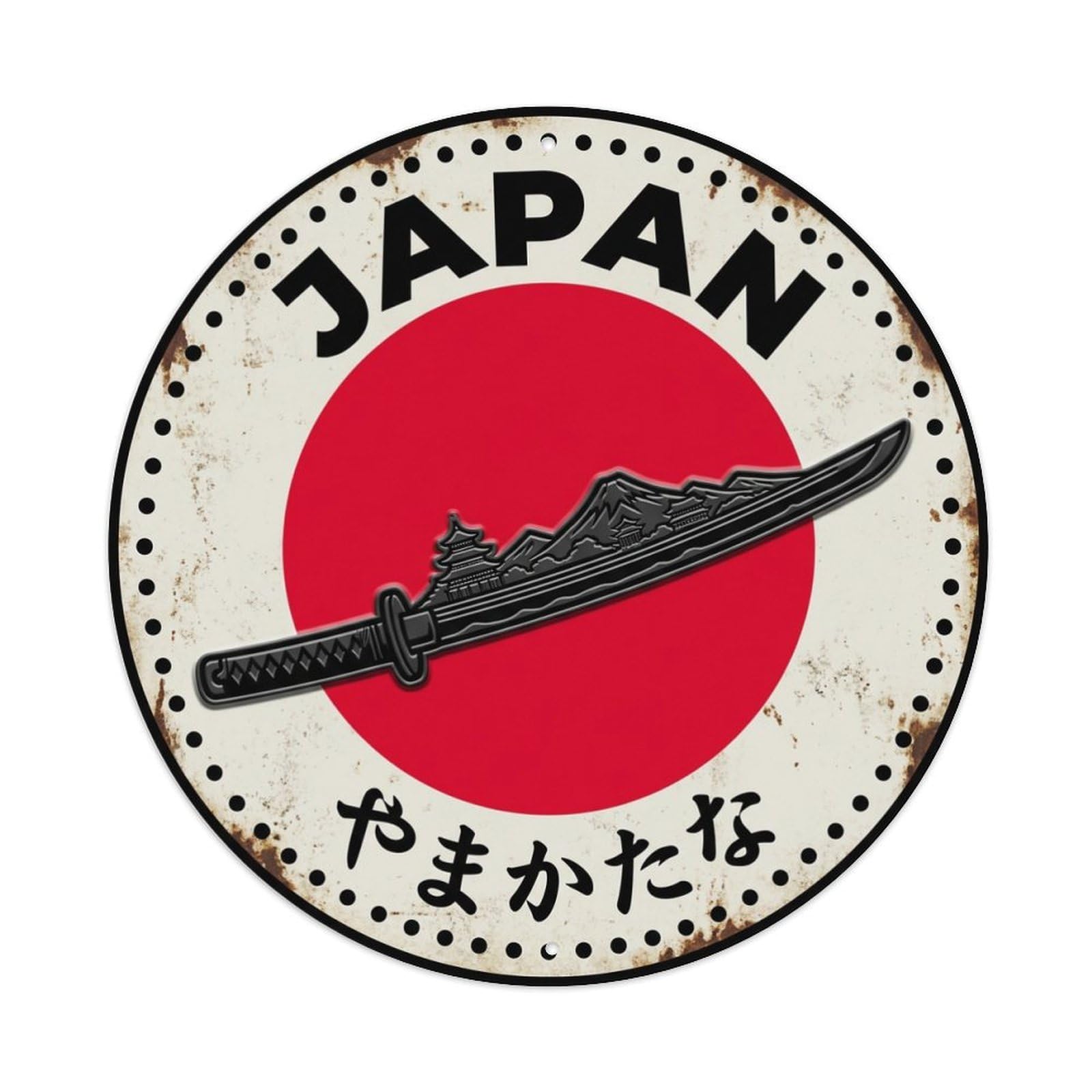 Galvaxio Style Mountain Blade Japan Peak Design Rustic Metal Tin Sign