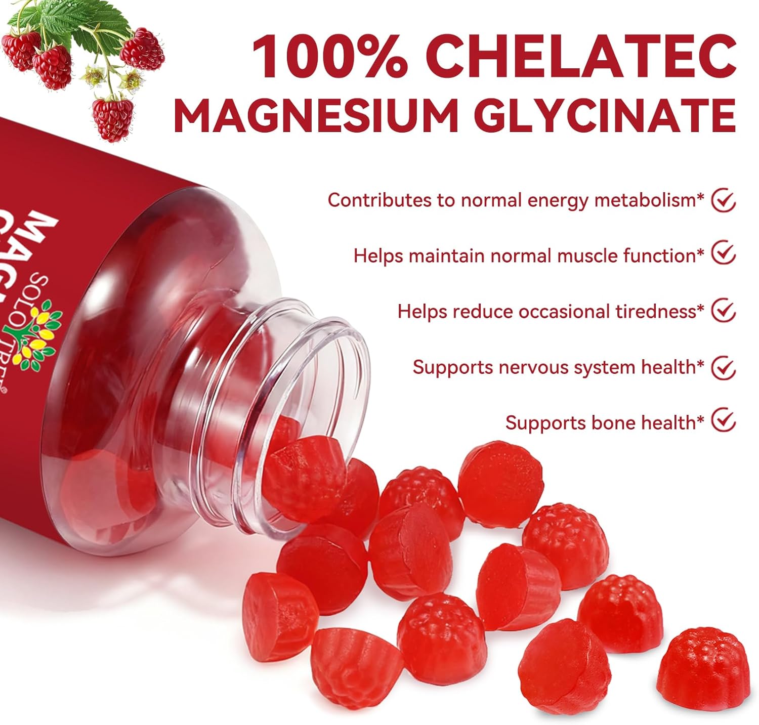 Magnesium Glycinate Gummies 600mg per Serving,Magnesium Supplement Gummies for Relaxation, Muscle, Bone, and Energy Support,120 Count - Image 2