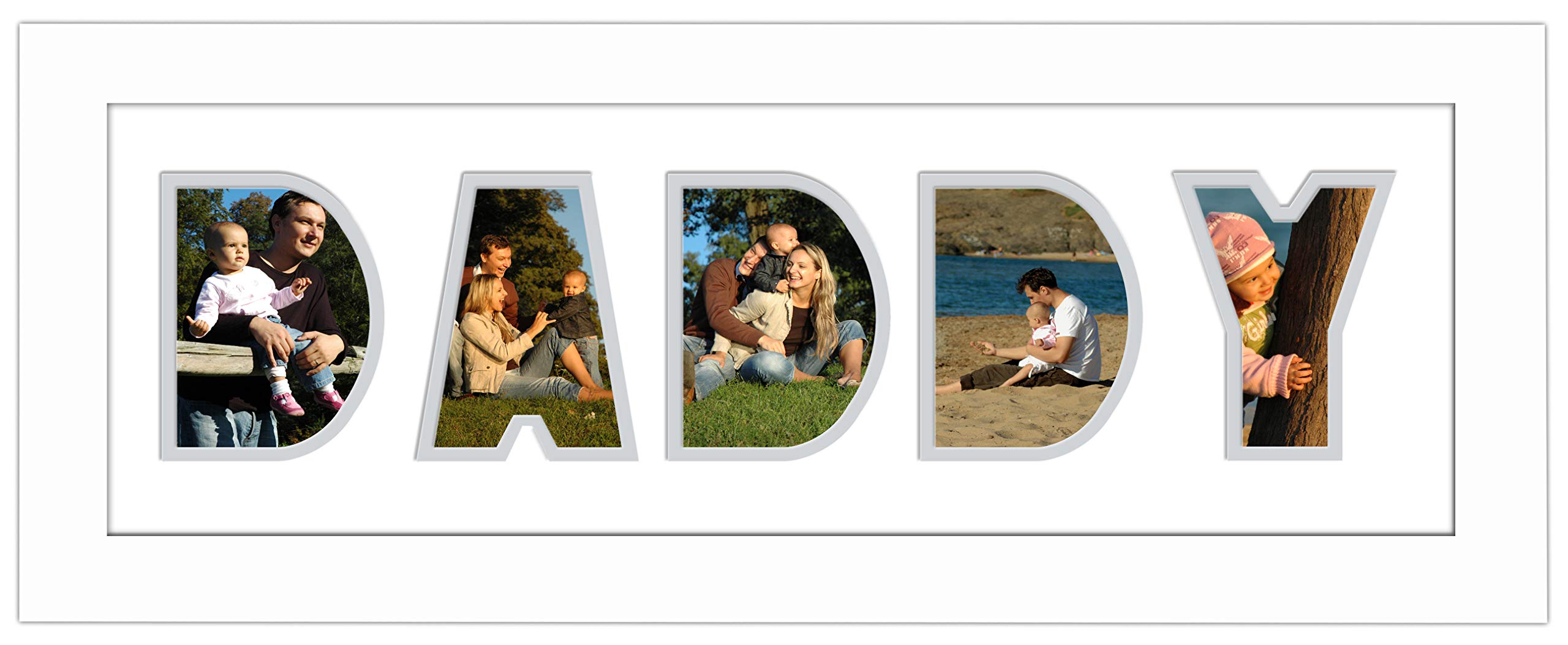 Photos In A Word White Daddy Photo Frame Word Frame Finish Birthday Picture Gift Present