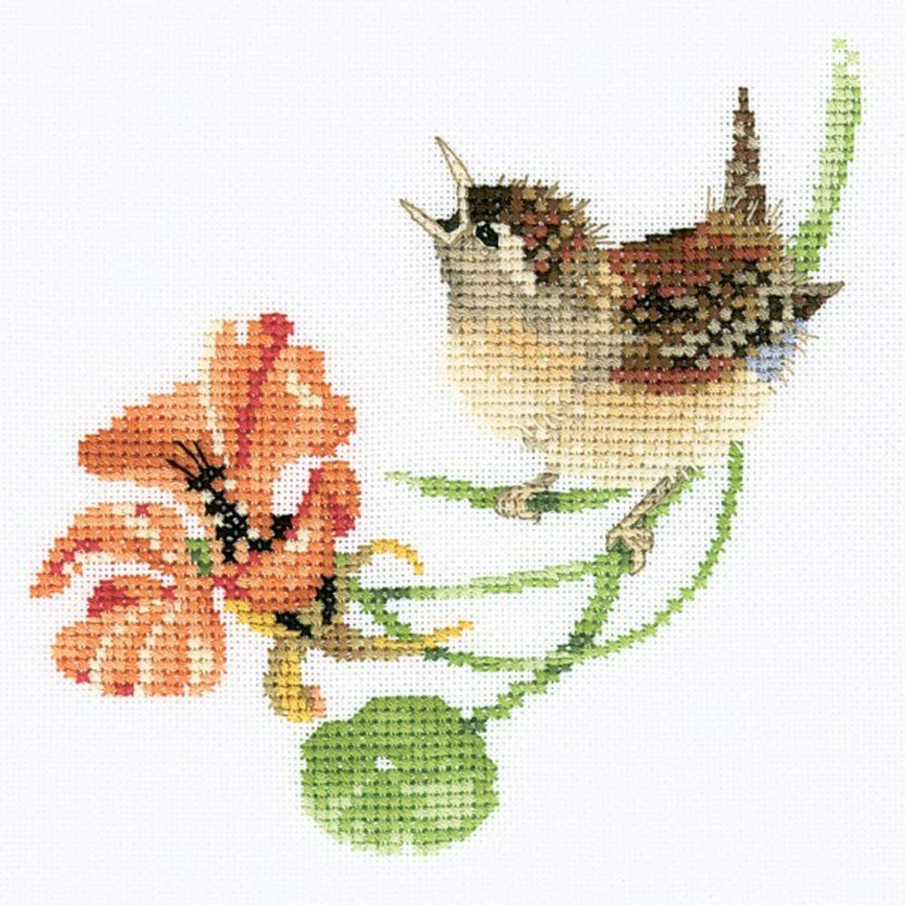 Heritage Crafts Clear Simply Wren - 14 Count Aida - Cross Stitch Kit