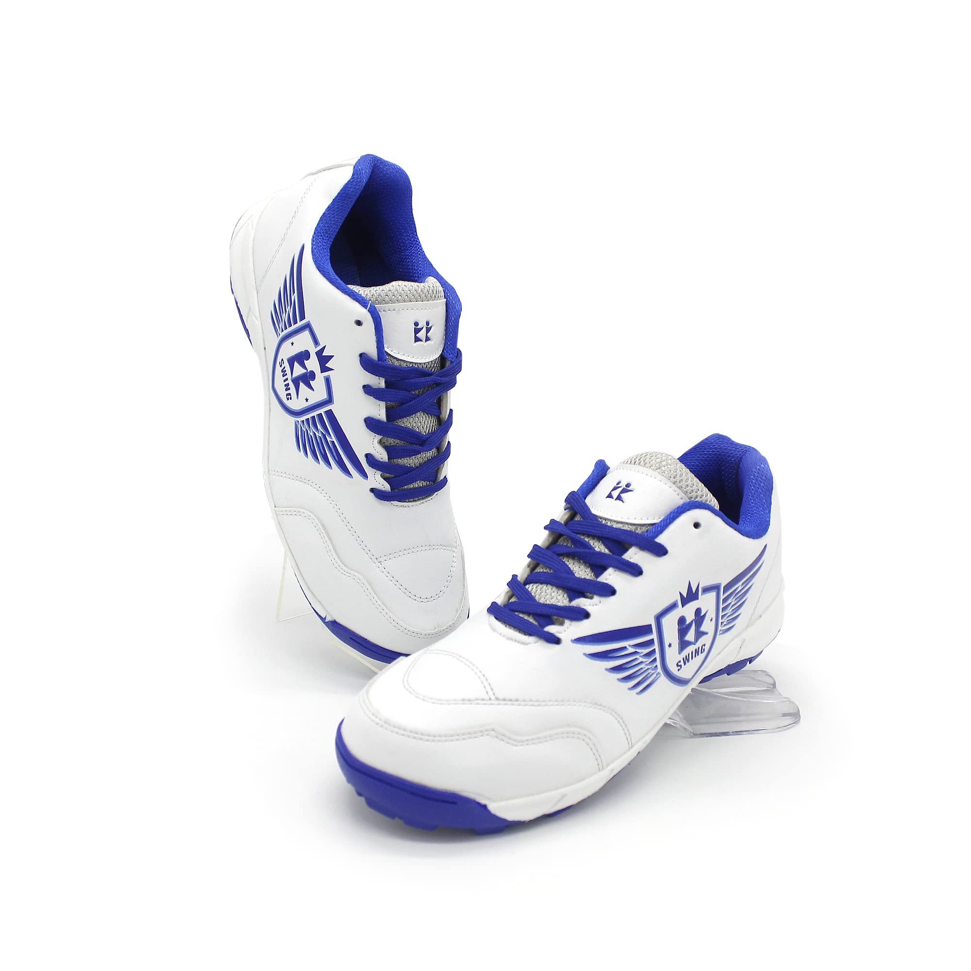 KK CRI 3 Double Color PVC Cricket Sports Shoes/Stud Rubber Spikes for Men-picture-36