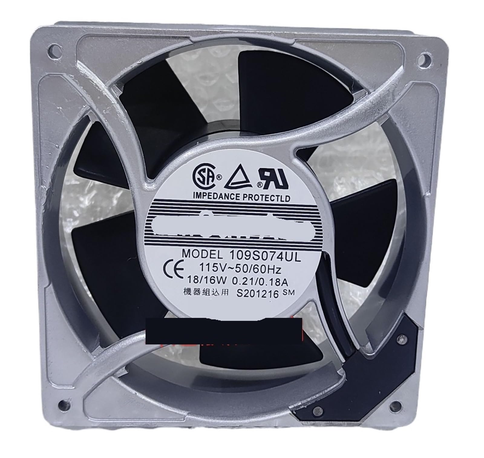 Lzikkgki One Color 109S074ul Ac 115V 0.21A 0.18A 120X120x38mm Cooling Fan