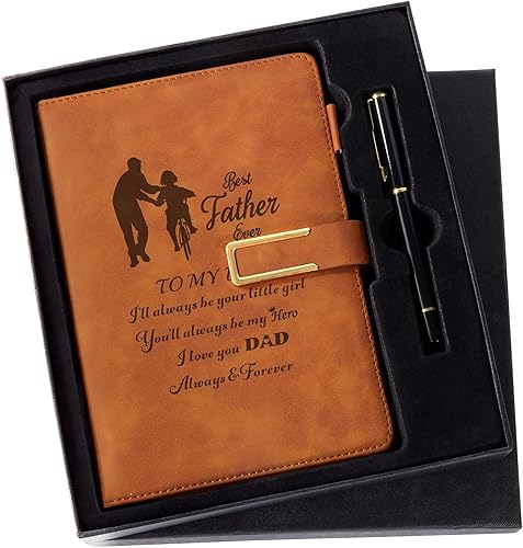 kullder Diario personalizado para hombres, caja de cuaderno de cuero personalizada de regalo para hijo, papá, marido, novio, diario grabado con