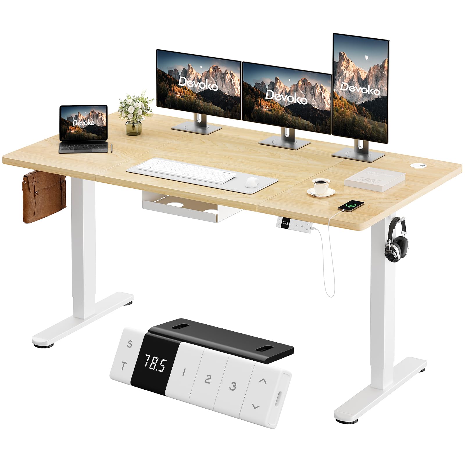 Bureau Assis Debout Électrique Devoko Soulagez votre Dos au Bureau 180×80