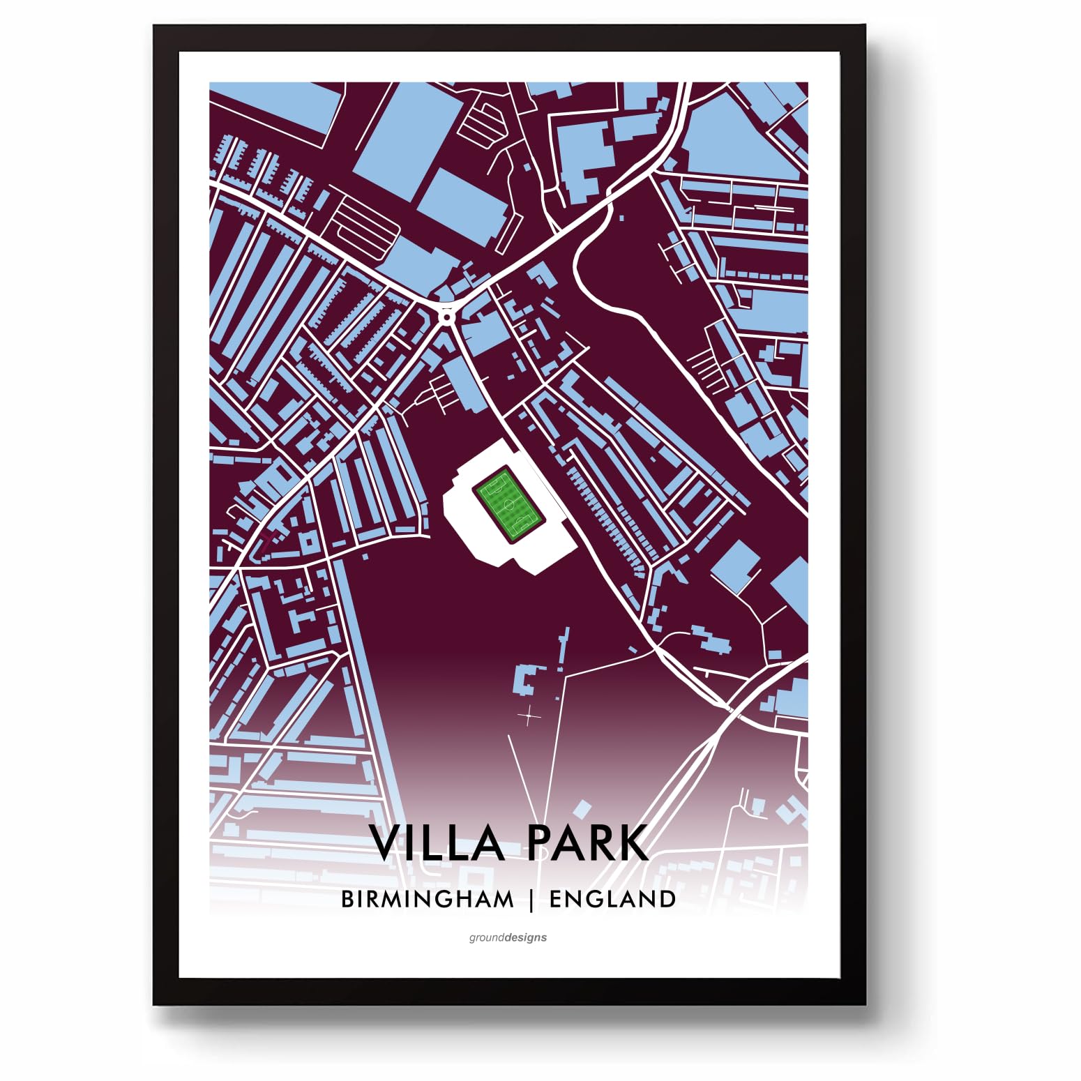 GroundDesigns ASTON VILLA Villa Park Stadium Map