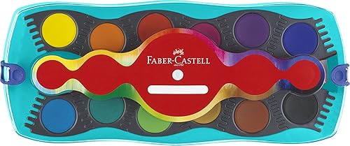 Miniatura 7 de Faber-Castell Caja de pintura Connector - 12 colores turquesa