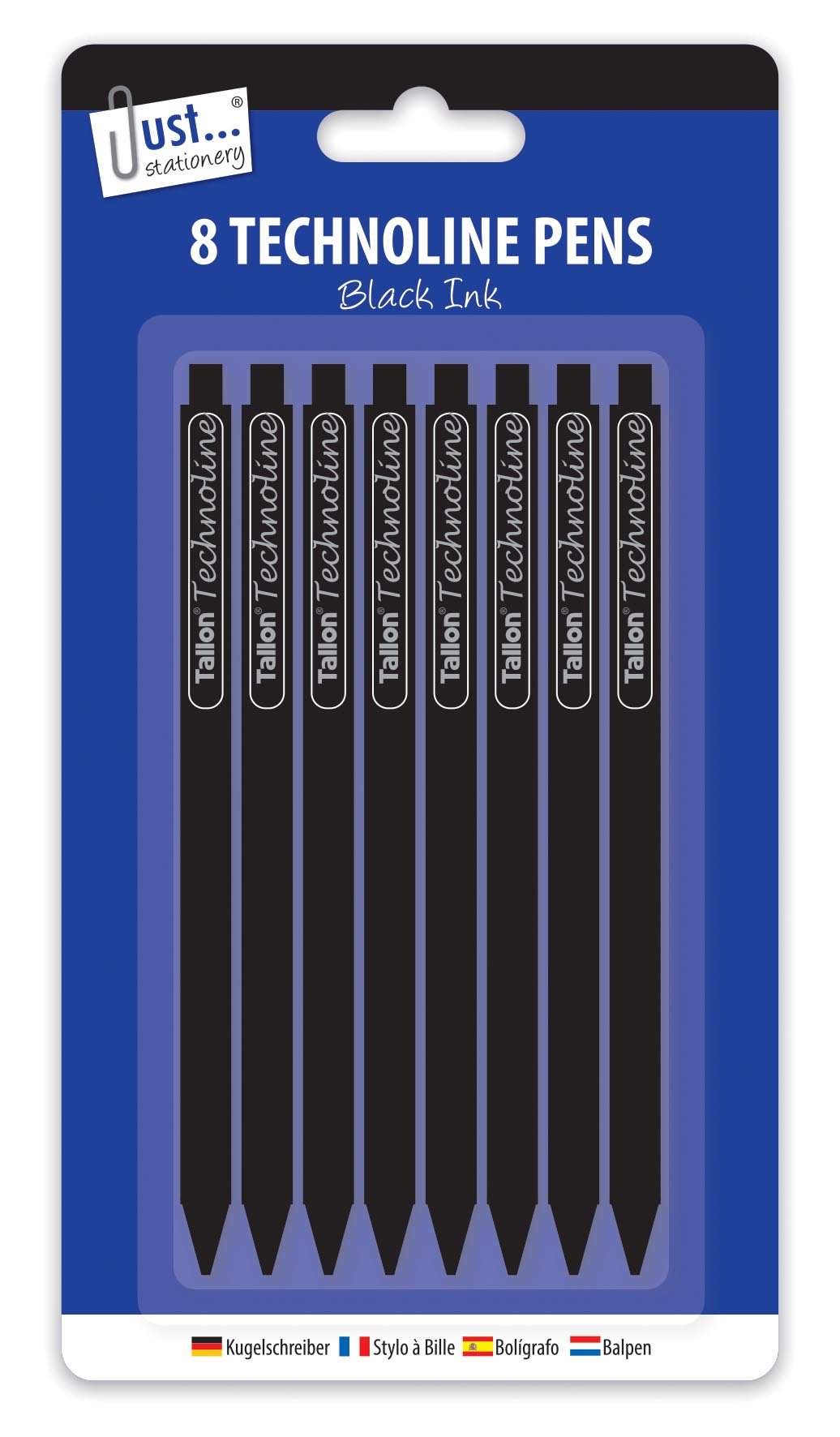 Just stationeryTechno-Line Pen - Black (Pack of 8)