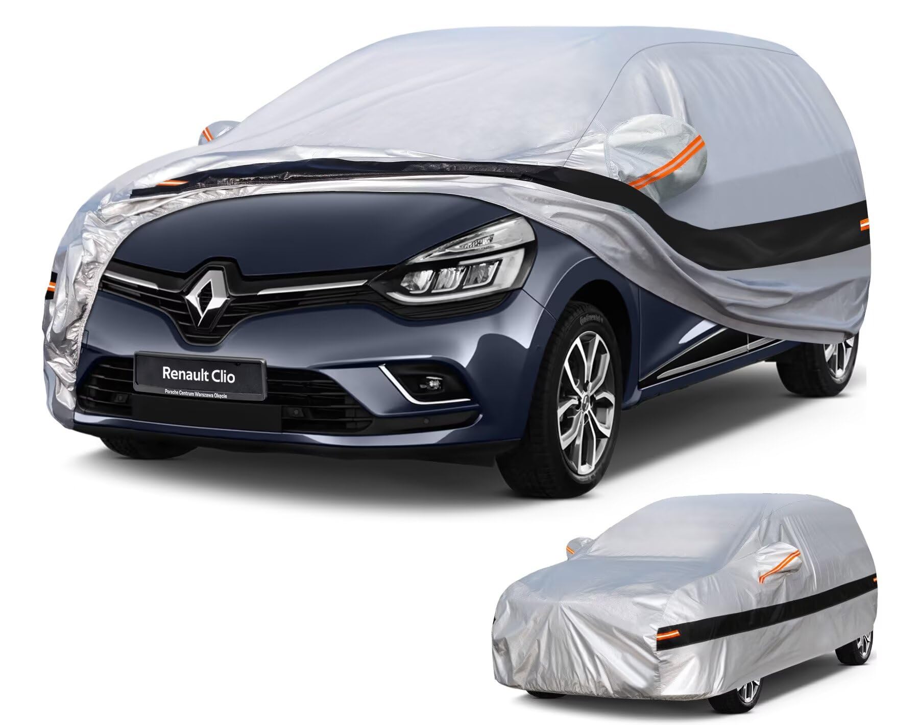 Holthly 10 strati Telo Copriauto per Renault Clio(1990-2025),100% copertura auto impermeabile,Telo Copri Auto per Esterno,impermeabile,protezione UV,antivento,antipolvere.