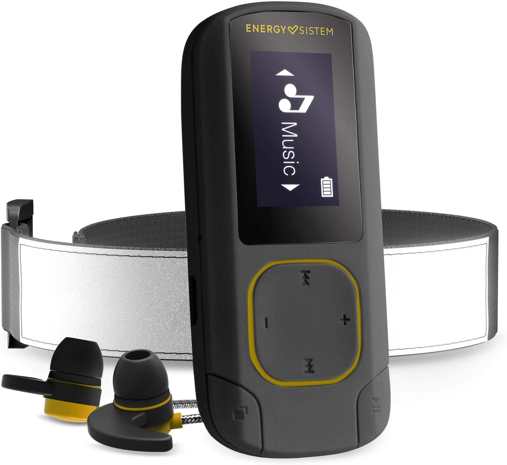 Energy Sistem MP3 Clip Bluetooth Sport with 16GB Internal Memory,Sport Armband to Carry The Device,Playback Functions and Internal Memory,Expandable via microSD Cards