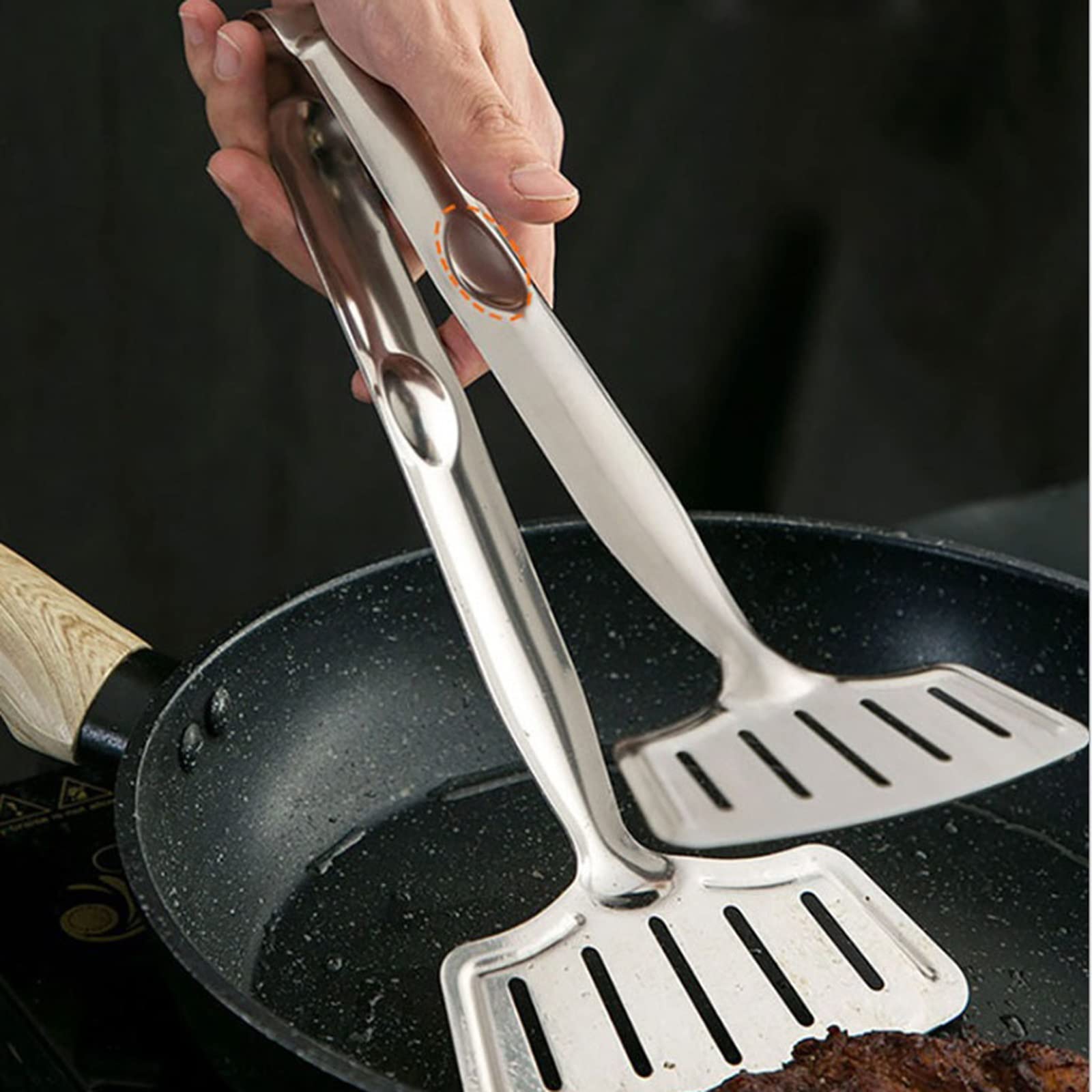 Pinces de Cuisine Pince à Poisson Anti-brûlure en Acier Inoxydable Pince à Nourriture ménagère Pince à Steak de Pain