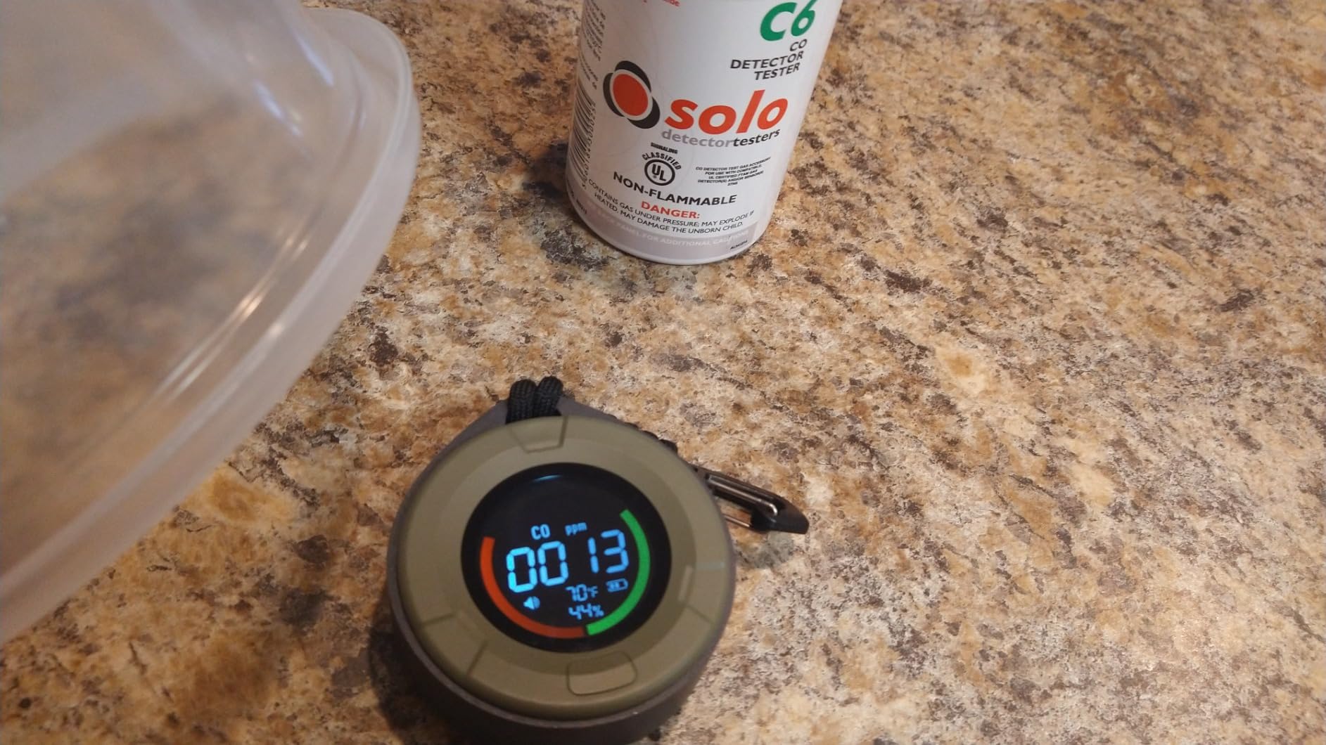 Contrary to other reviews, this thing works and shows low amounts of CO.