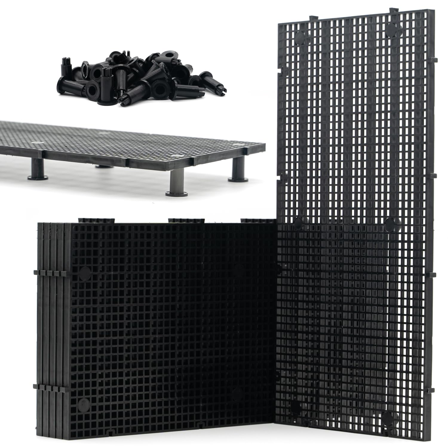 LINLAN 6 Pieces High-Density Aquarium Grid Plastic with 36 Brackets, Fish Tank Divider