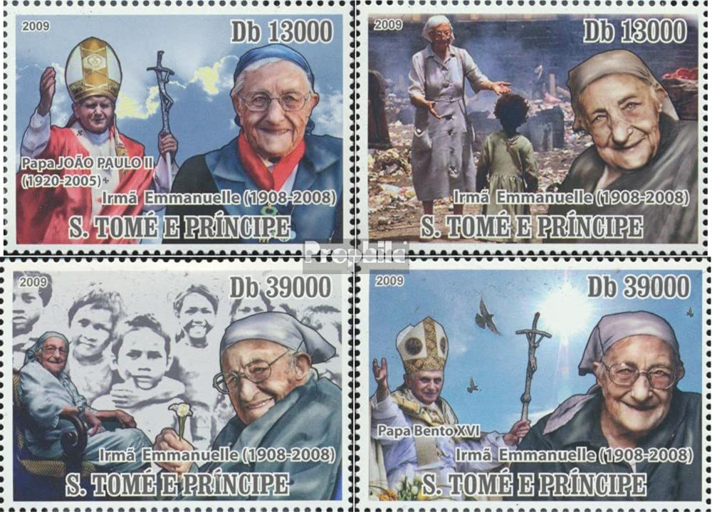 Sao Tome e Principe 3847-3850 (complete.issue.) 2009 Soeur Emmanuelle (Stamps for collectors) Christianity
