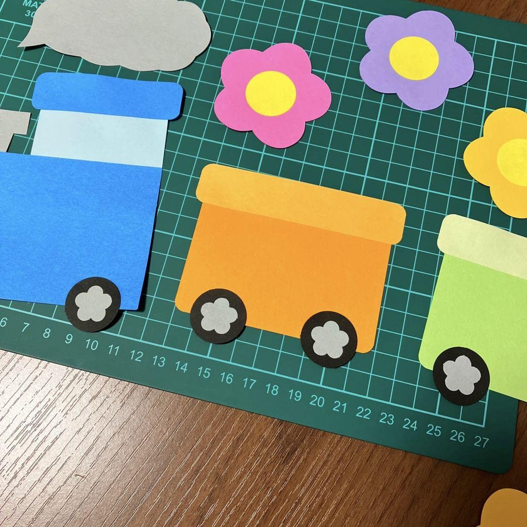 100新幹線 壁面飾り メッセージカード クラフトパンチ フォトフレーム