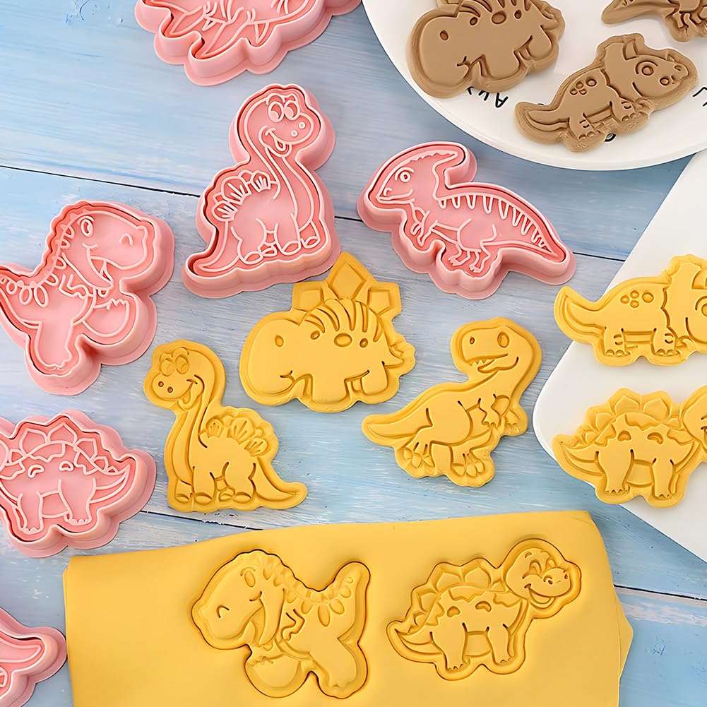 Formine Per Biscotti Dinosauri - 8 Pezzi | Plastica Alimentare | Per Biscotti E Pasticcini - Foto 3