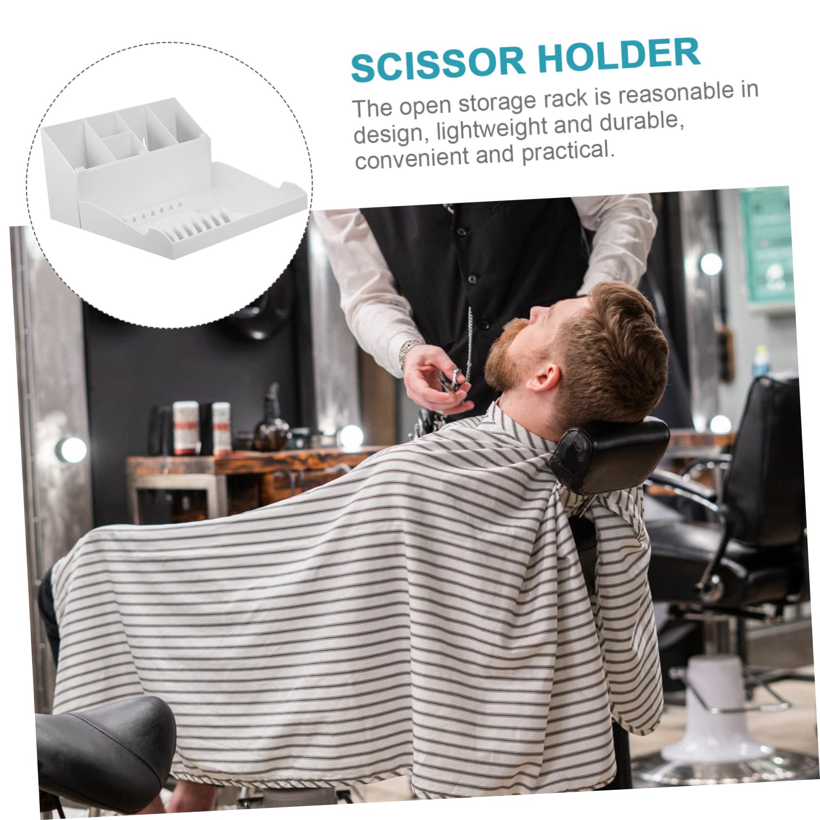 Boîte de Rangement Coiffure Abs Blanc pour Salon et Maison | Organisateur pour Peignes et Autres Accessoires, 1 Set, Design Élégant, Finition Résistante