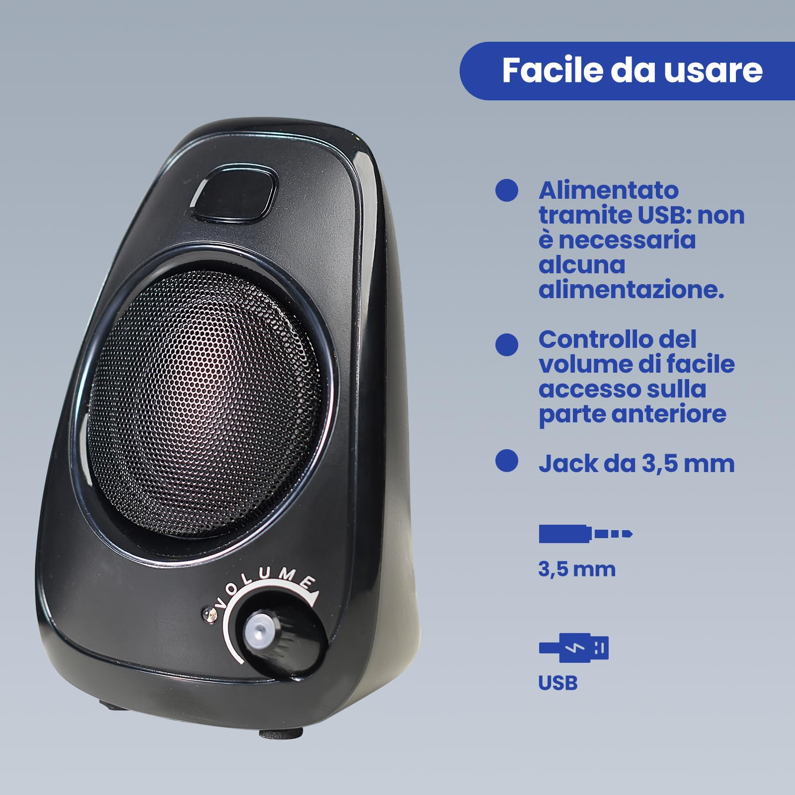 ALTAVOCES EWENT EW3527 10W USB2.0 NEGRO - miniatura 3