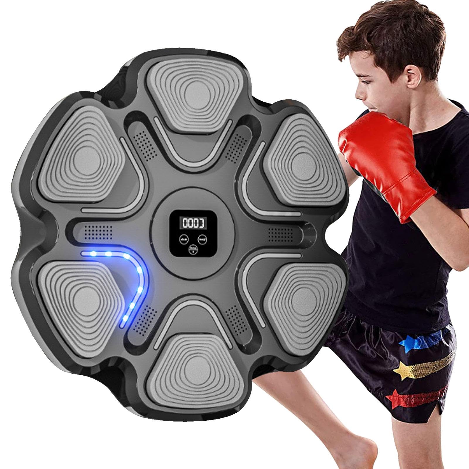 Music Boxing Pad – Macchina da boxe musicale, pad elettronico da parete | Home Smart Boxing Target Workout Machine, messa a fuoco elettronica per allenamento di agilità boxe digitale, punzonatrice