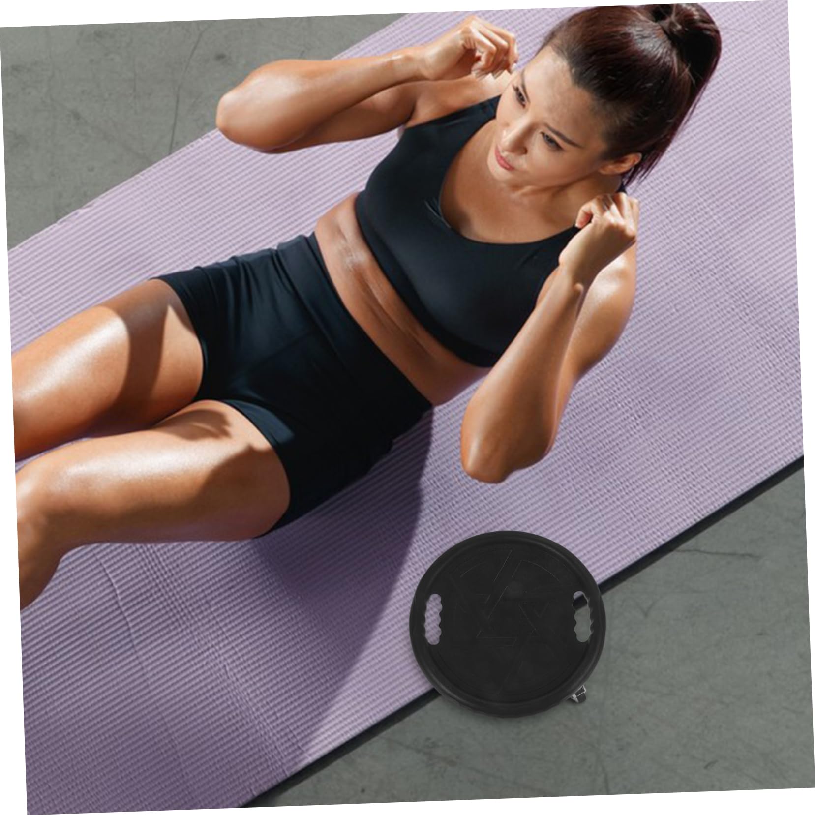 Bauchplatte Bauchtrainer Fitness-Disc bauchfett verbrennen Kniematte Schieberegler zum Trainieren Gleitscheibe für Bauchübungen Fitnessgeräte Fitness-Gleitplatte pp Green