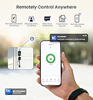 Vista 3 de Veise VE017G-H - Juego de cerradura inteligente de huellas dactilares para puerta delantera, control remoto, cerrojo de entrada sin llave con asa