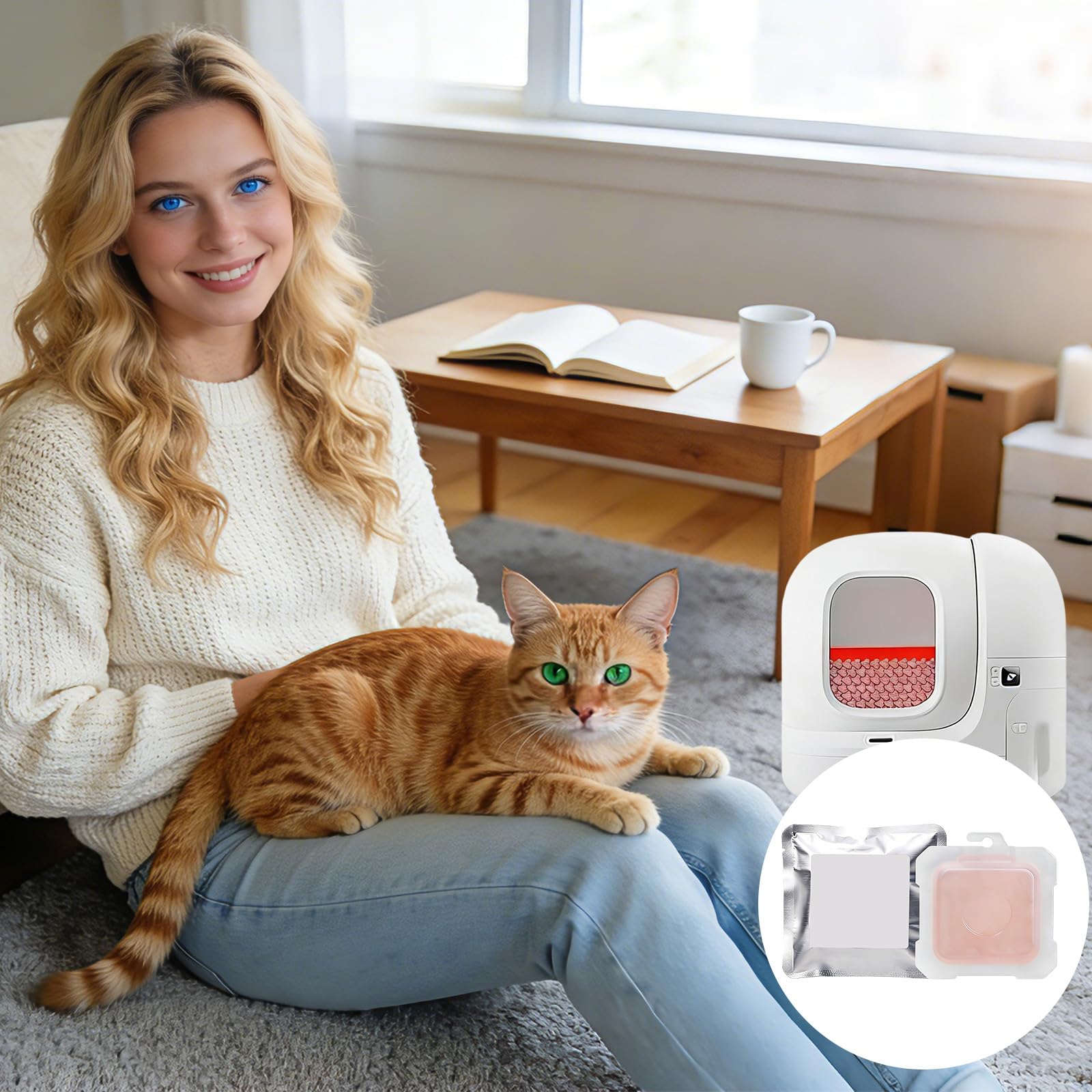 N50 2.0 Lot de 6 désodorisants pour litière autonettoyante pour Petkit Pura Max/Pura Max 2/Purobot Max Pro