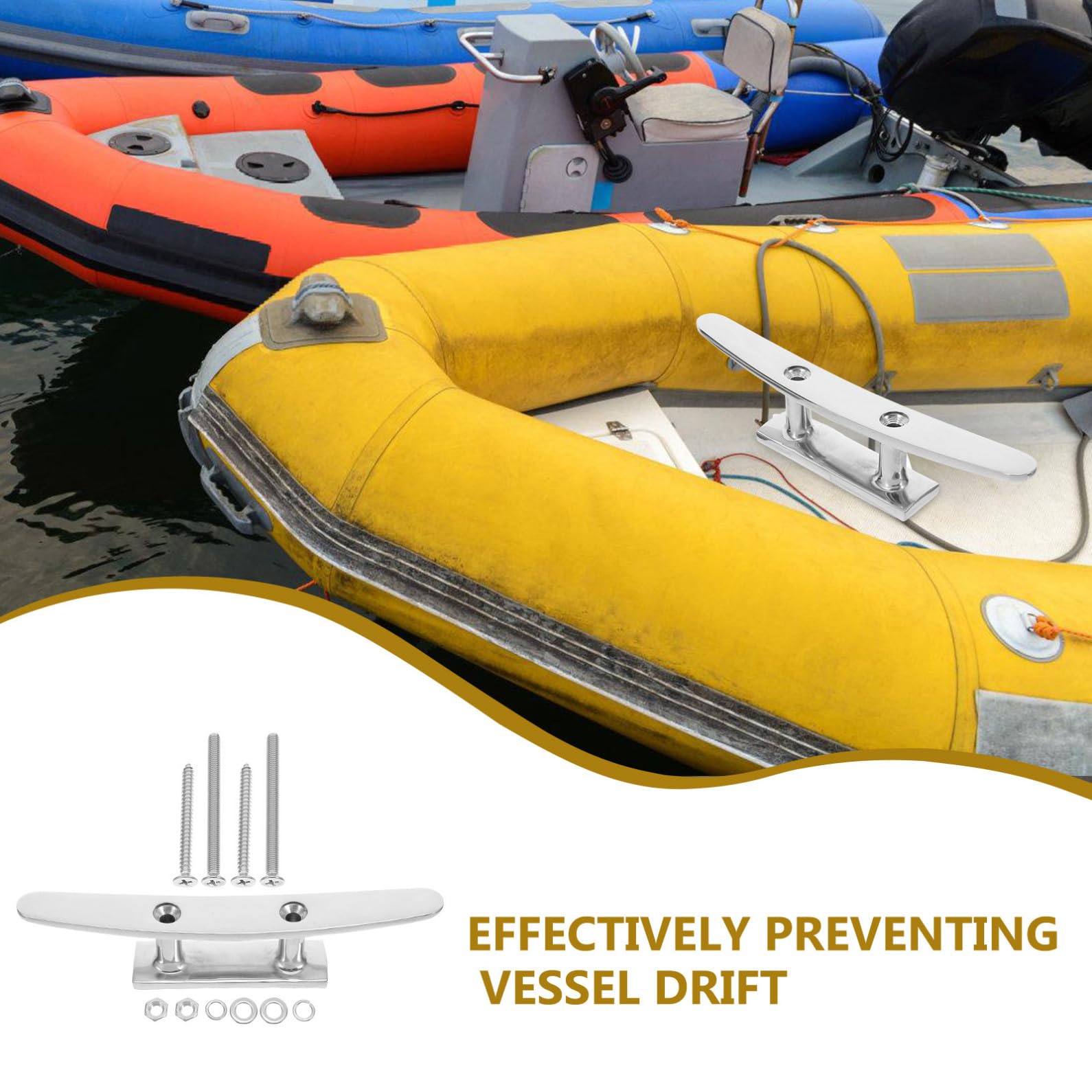 Healeved Bitta di Ormeggio in Acciaio Inossidabile 316 da 6 Pollici Bitta Marina per Barca Kayak e Yacht con Fissaggi M5 Resistenti alla Corrosione Accessorio per Ancoraggio Pontile e