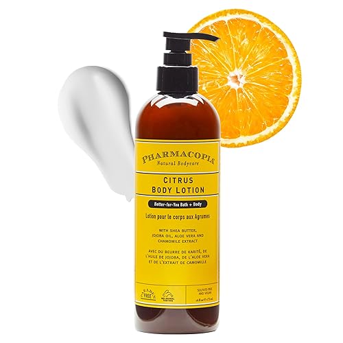Pharmacopia Loción corporal de cítricos  Crema corporal hidratante para aromaterapia con ingredientes naturales y orgánicos  Vegana libre de
