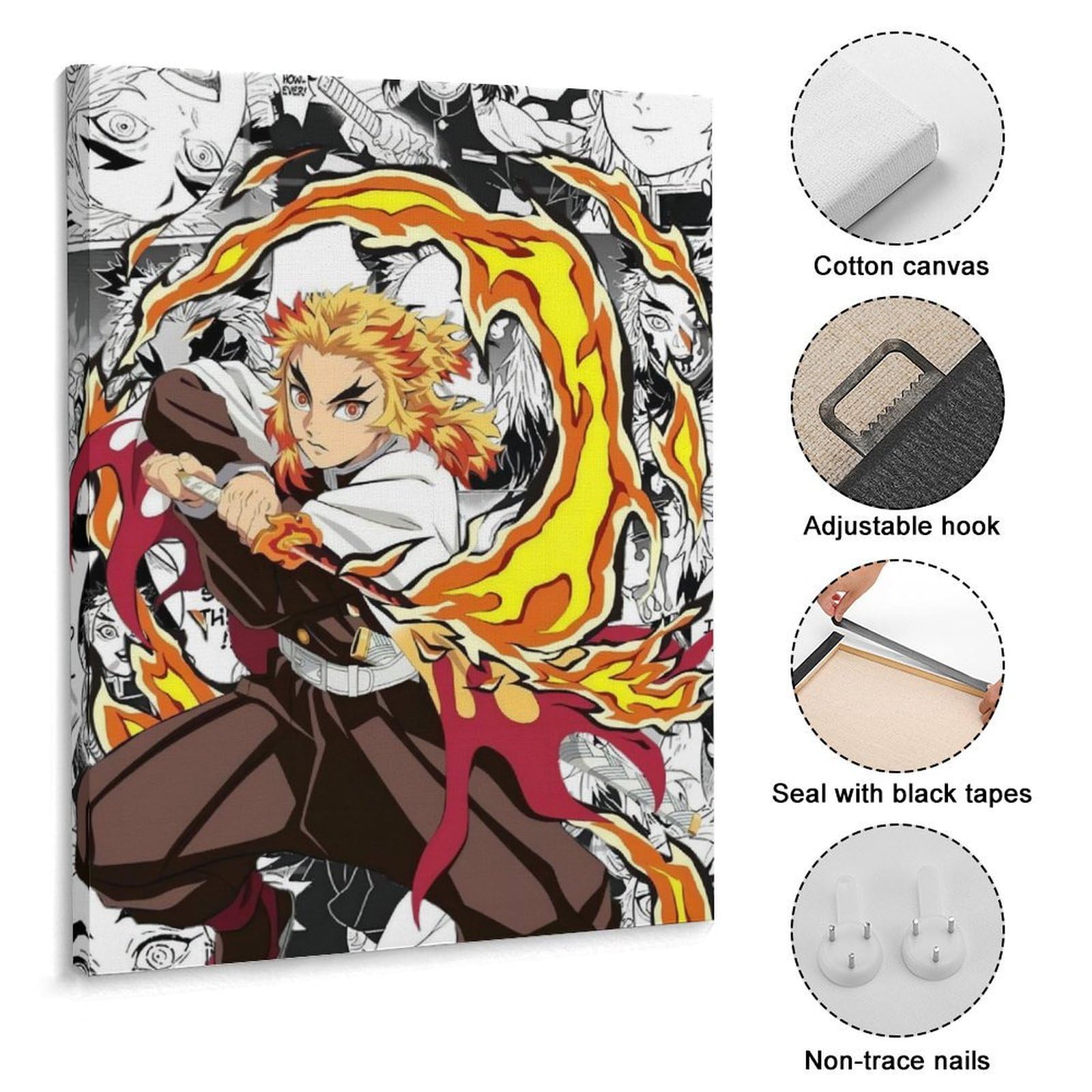 鬼滅の刃 煉獄杏寿郎 額装品アートパネル Amazon.co.jp: 鬼滅の刃 炎柱