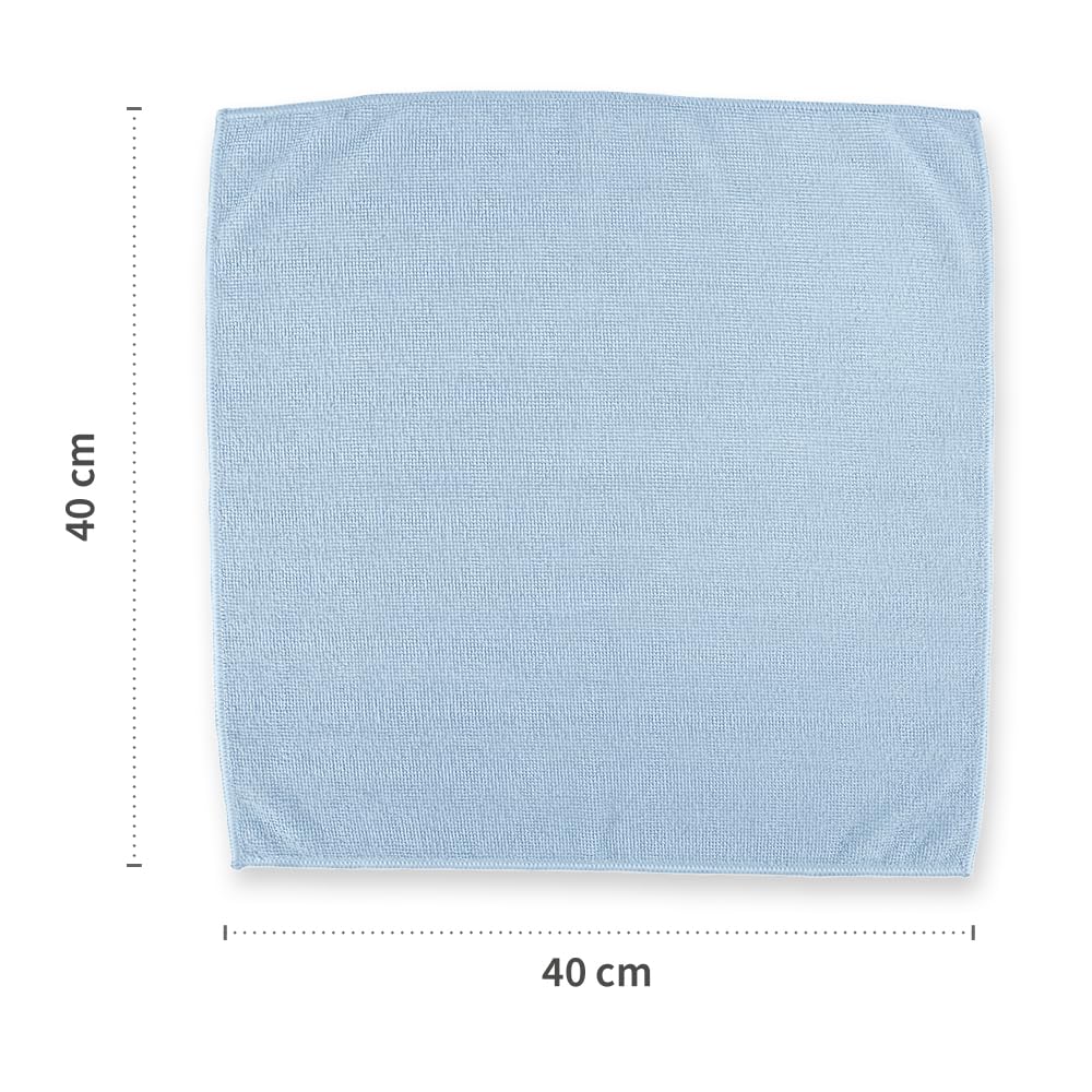 FRANZ MENSCH 100 Stück Mikrofasertücher, 40 x 40 cm, blau | Hygoclean, Polyester/Polyamid, Reinigungstücher, Putztücher, saugstark, fusselfrei, streifenfreie Reinigung, langlebig