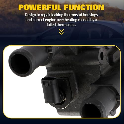 Miniatura 4 de OCPTY Carcasa de termostato para Chevy Aveo 2009 10 2011, para Chevy Aveo5 2009 10 2011, para Pontiac G3 2009 2009 Ensamblaje de carcasa de