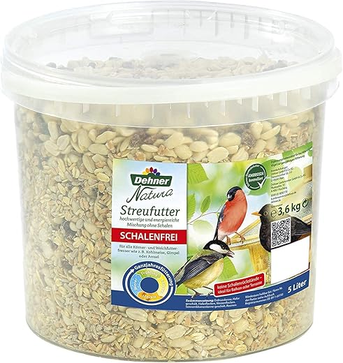 Dehner Natura Wildvogelfutter, schalenfreies Streufutter, 3.6 kg