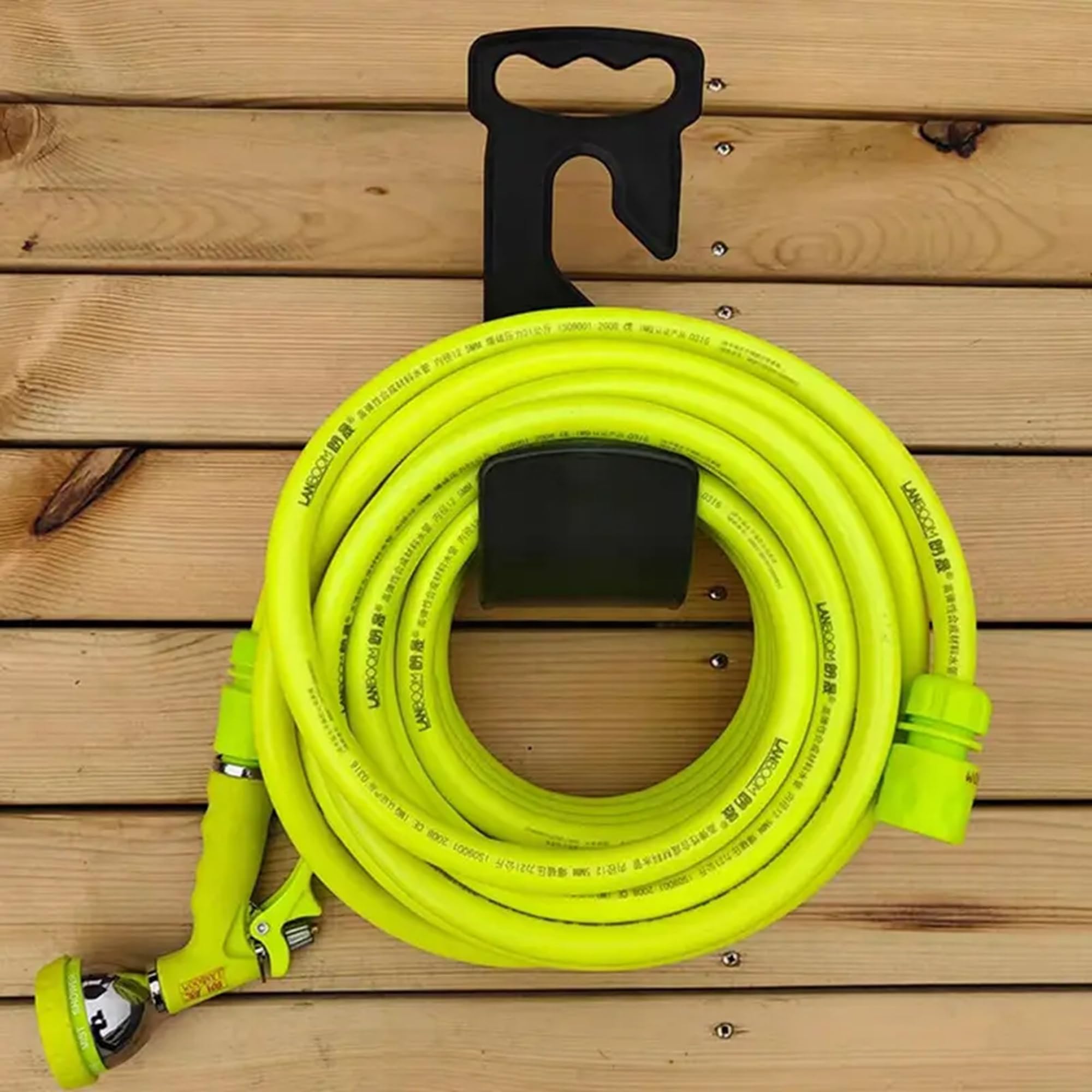 Portable Garden Hose Holder Wall Hose Holder Hose Holder Wall Hose Recoil Collects Garden Hose Accessories Hose Holder Black Plastic Strong Wall Hose Hanger - Image 4