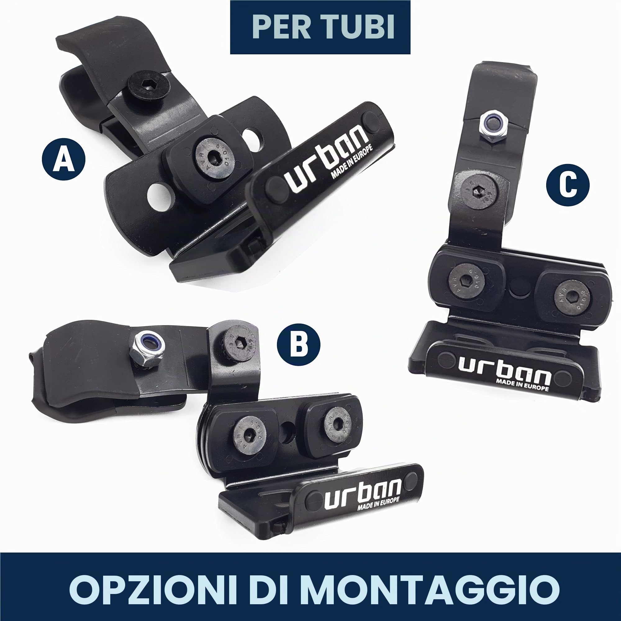 Urban UR402 Staffa Moto Antifurto Disco UR14S/UR10 per Tubi e Viti, Universale