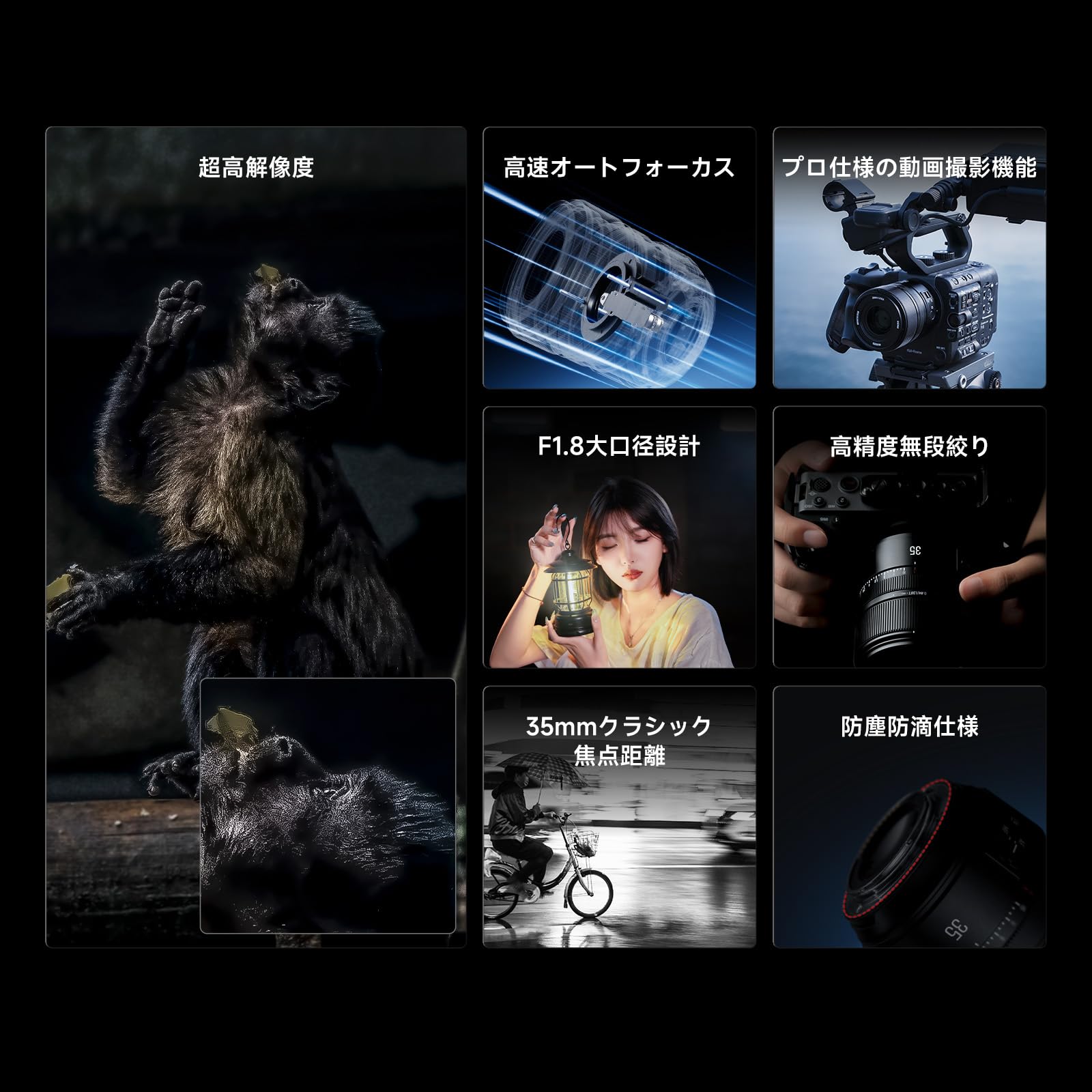Amazon.co.jp: Brightin Star AF 35mm F1.8 標準レンズ フルサイズ 大