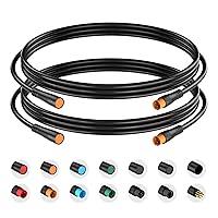 Vista 18 de Cable de extensión de 2 pines, 3 pines, 4 pines, 5 pines, 6 pines, 8 pines, 9 pines, enchufe impermeable, funciona para luz de bicicleta eléctrica