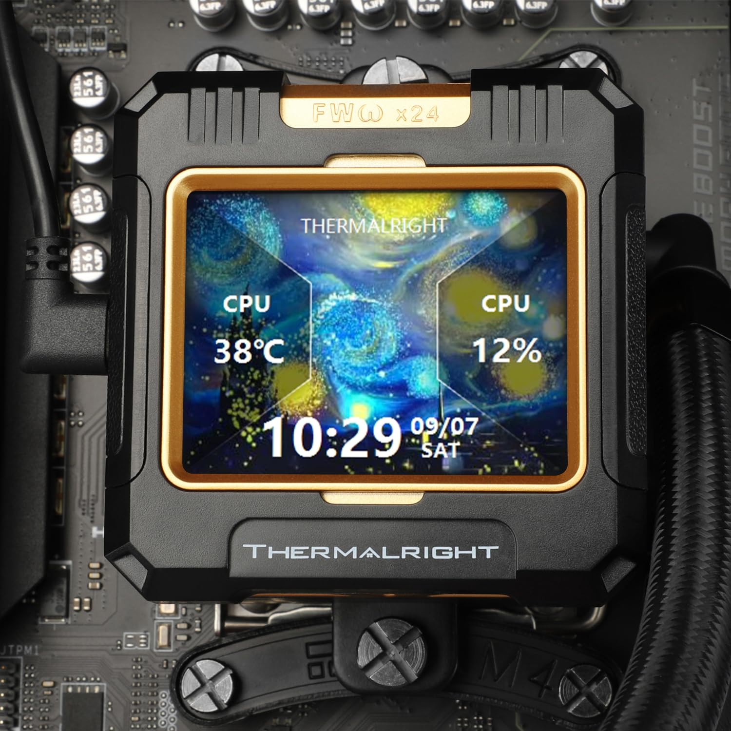 Thermalright TR FW 360 - Raffreddamento ad acqua ARGB, 360 AIO, risoluzione IPS 320 x 240, schermo LCD con display IPS da 2,4 pollici, raffreddamento CPU liquido per raffreddamento CPU AMD/Intel