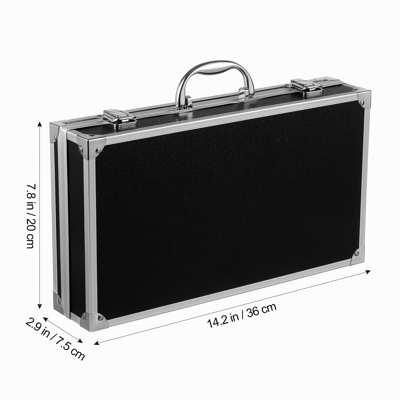 DOITOOL Maletín De Aluminio De Plata Con Maletín De Aluminio Para Hombres O Estuche Rígido De Metal Con Espuma Para Viajeros Equipaje Artesanal Viaje