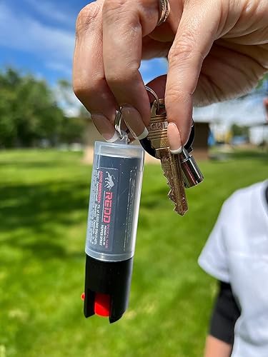 Miniatura 4 de REDD Spray de pimienta, Tactical Nuke - (1.40% MC) Gel de pimienta de máxima resistencia, llavero de manga transparente, flujo superior giratorio