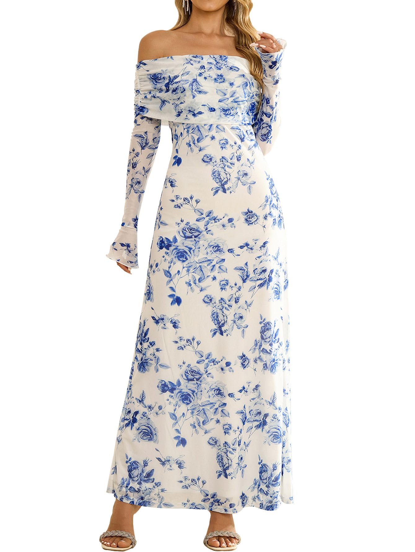 KUTUMAI Off Shoulder Bodycon Maxi