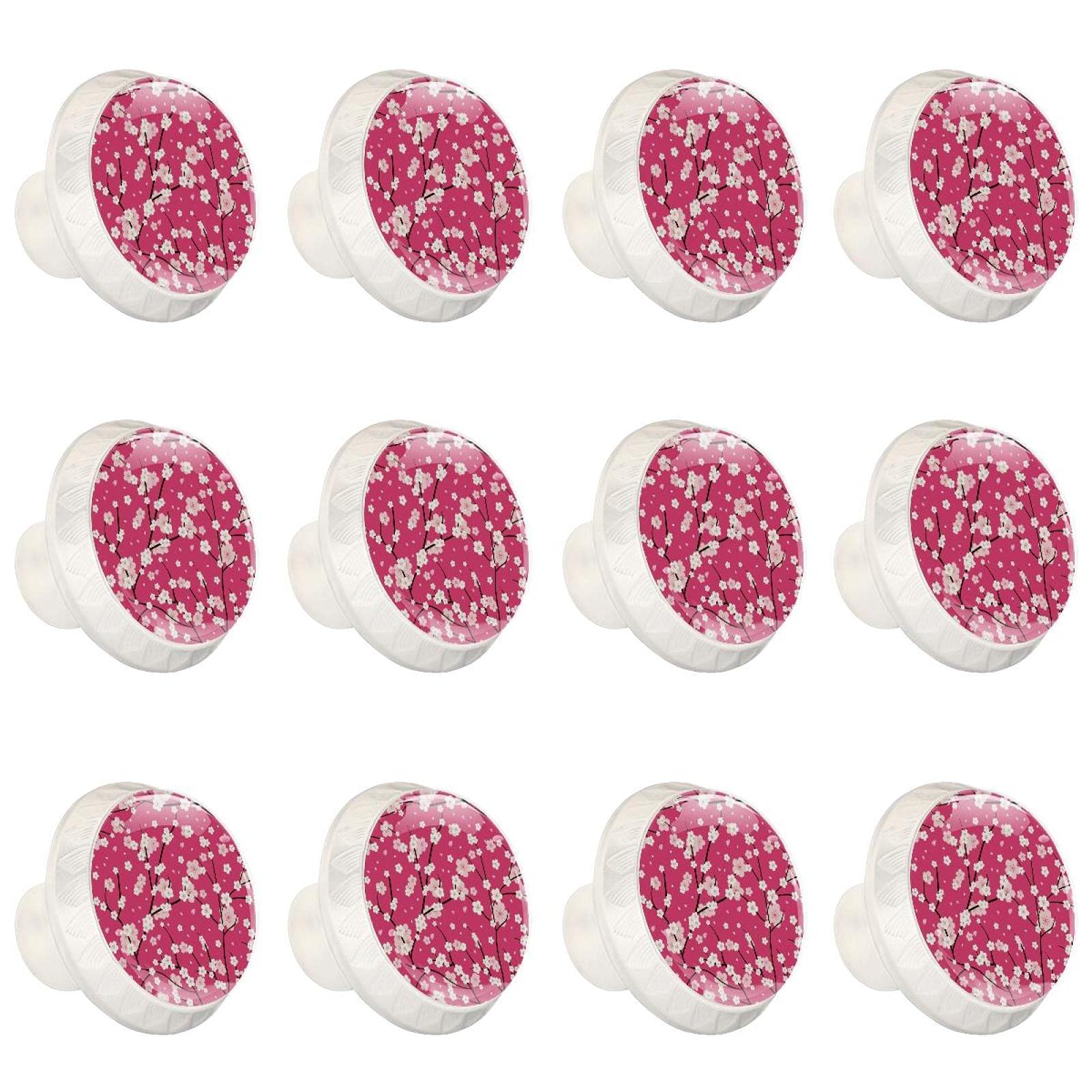 Boutons de cuisine fleur rose pour créer une ambiance romantique dans votre meuble de placard