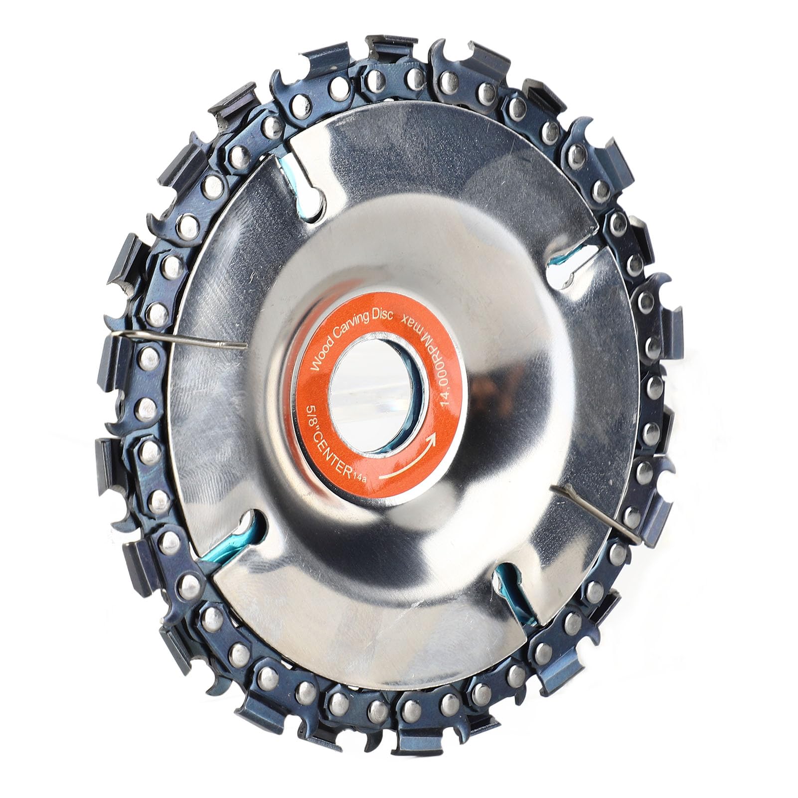 22 Tooth Woodworking Chain Wheel, Wood Grinder Disc for 100/115mm Angle Grinder