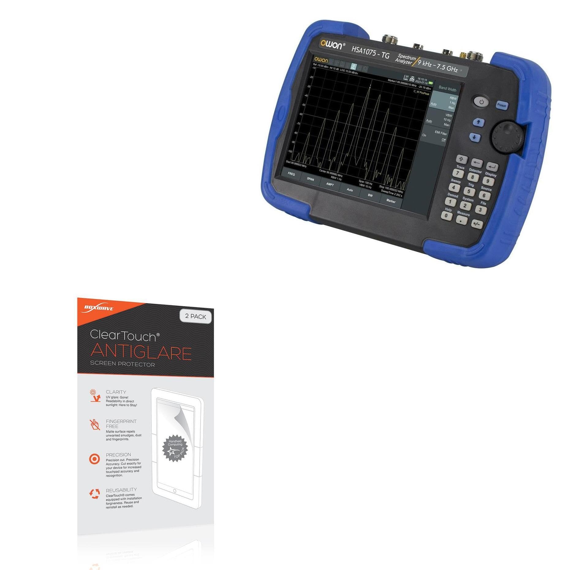 BoxWave Screen Protector Compatible with Owon HSA1075TG - ClearTouch Anti-Glare (2-Pack), Anti-Fingerprint Matte Film Skin