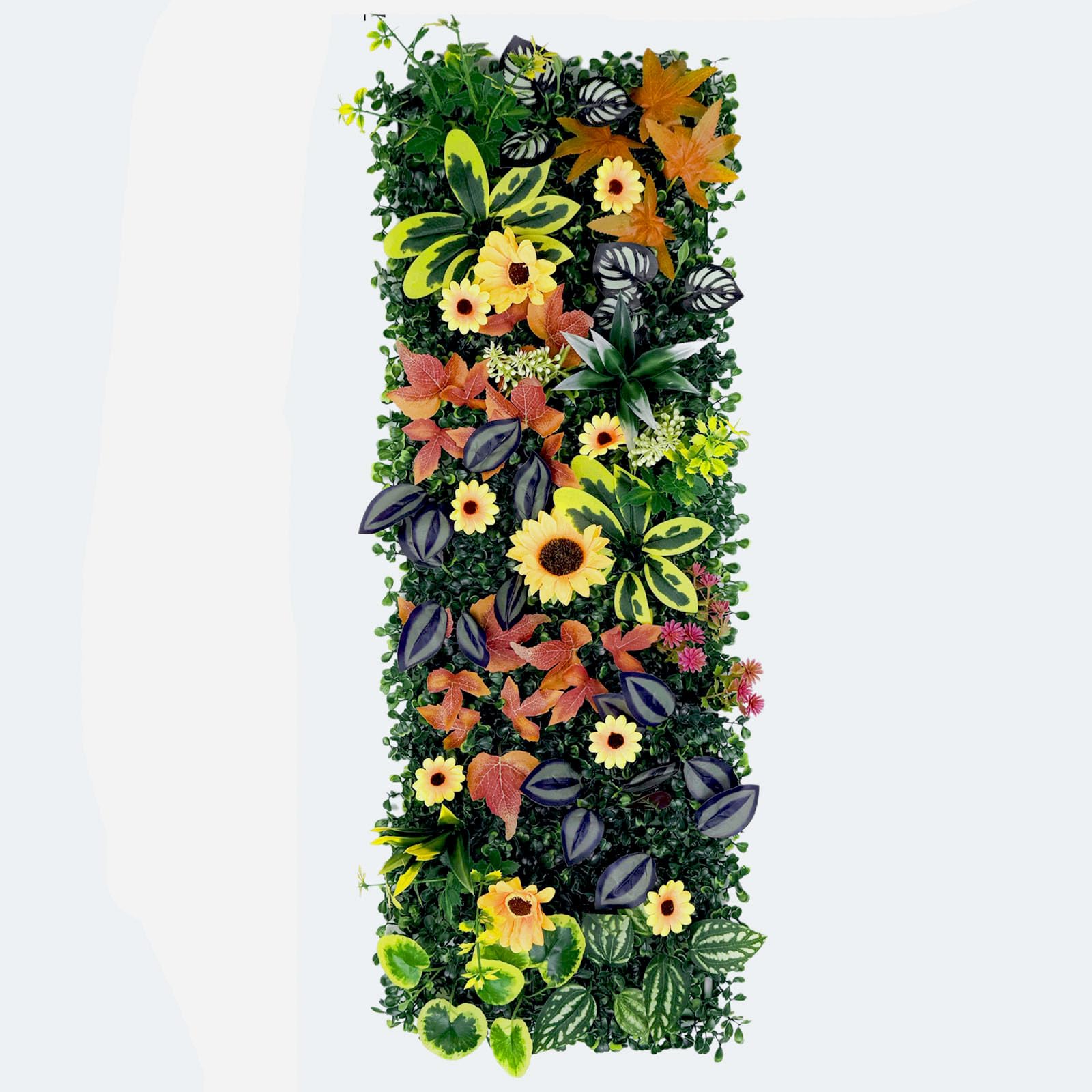 Agares A Gares Rtificial Green Wall Panel 25×75Cm, Lifelike Faux Plant Wall Decor, Modular Fake Grass & Flower Wall For Background Wall, Feature Wall, Wedding Nd Store Display (A)