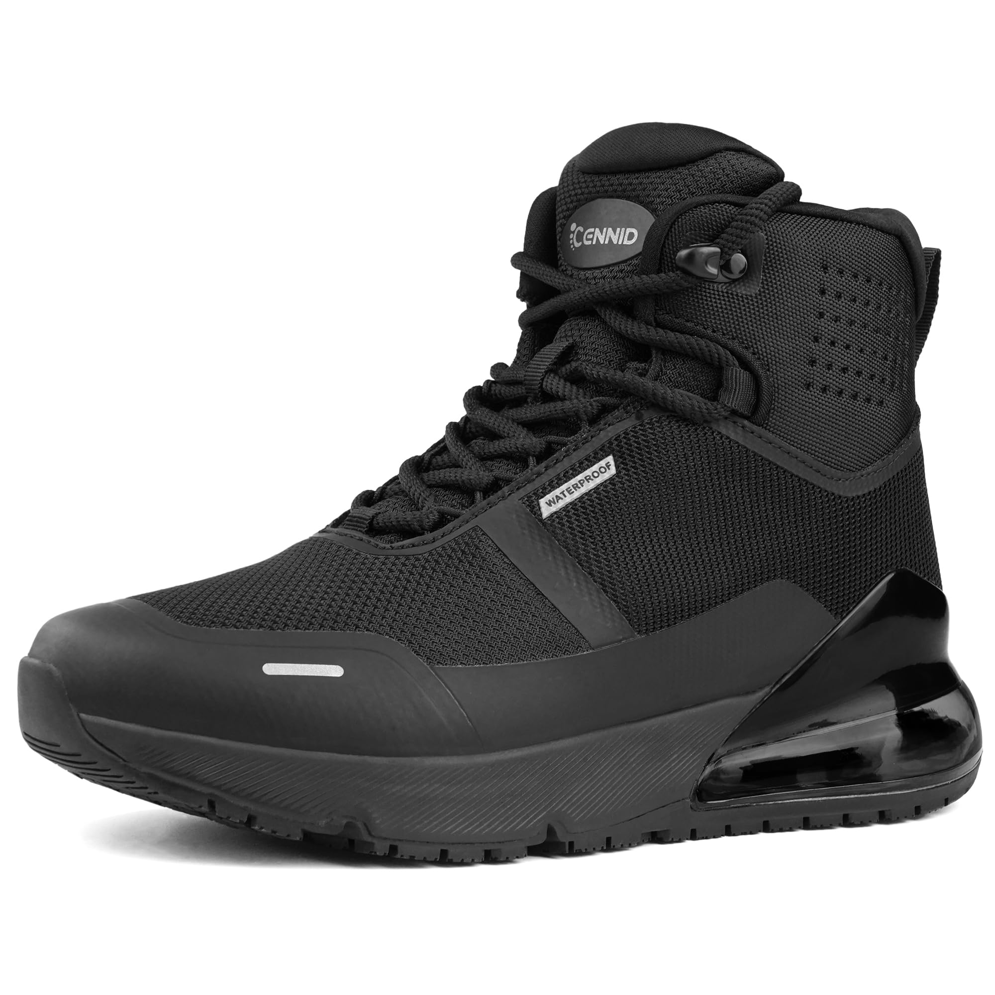 Men's Waterproof Work Tactical Boot Non-Slip Boots Lightweight All Day Comfortable Motorcycle Combat Hiking Boots