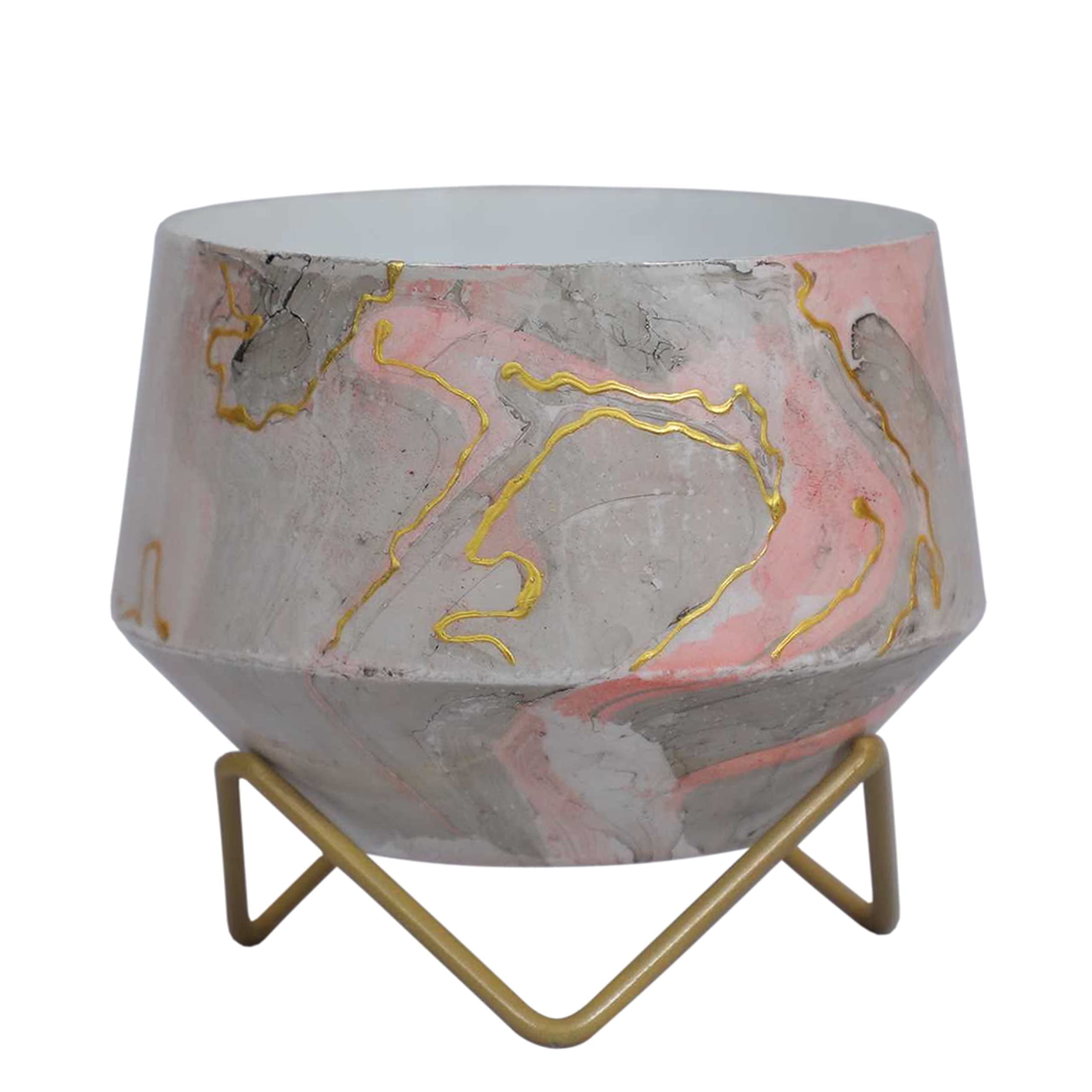 vudy Modern Designer Tabletop Metal Plant Stand Pot - Mid Century Decorative Indoor Plant Pots for Living Room, Balcony and Garden (Design2) (B09GYMK3W4) Amazon Price History, Amazon Price Tracker